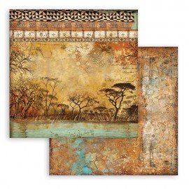 STAMPERIA PAPIER DO SCRAP 12" SAVANA KRAJOBRAZ