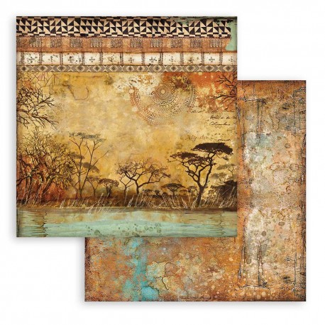 STAMPERIA PAPIER DO SCRAP 12" SAVANA KRAJOBRAZ
