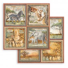 STAMPERIA PAPIER DO SCRAP 12" SAVANA 4 KARTY