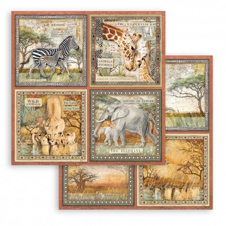 STAMPERIA PAPIER DO SCRAP 12" SAVANA 4 KARTY