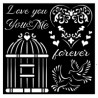 STAMPERIA SZABLON 3D 18x18 cm YOU & ME LOVE YOU FOREVER