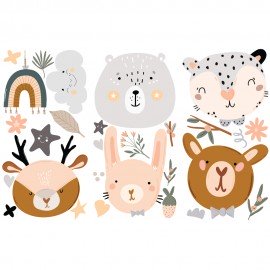 PRIMA DECOR TRANSFERS 3 CZĘŚCI PO 15x32,5cm BOHO CRITTER