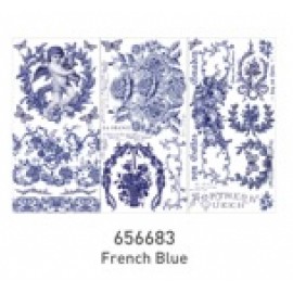 PRIMA DECOR TRANSFERS 3 CZĘŚCI PO 15x32,5cm FRENCH BLUE