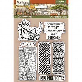 STAMPERIA STEMPEL KAUCZUKOWY 14x18 cm SAVANA GRAFITI