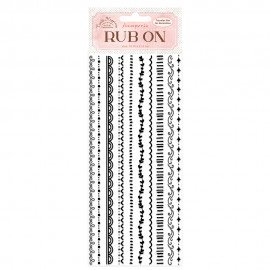 STAMPERIA RUB-ON TRANSFER 10x21,6cm CREATE HAPPI BLACK