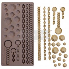 PRIMA FOREMKA SILIKONOWA 20x27 GEMS & CHAINS