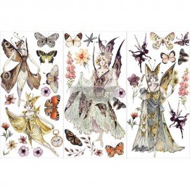 PRIMA DECOR TRANSFERS 3 CZĘŚCI PO 15x32,5cm FOREST FAIRIES