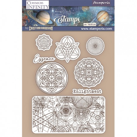 STAMPERIA STEMPEL KAUCZUKOWY 14x18cm COSMOS INFINITY SYMBOL