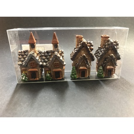 OZDOBA FIGURKA DOMEK (4szt) przyklejka