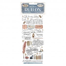 STAMPERIA RUB-ON TRANSFER1 10x 21,6cm VINTAGE LIBRARY CALIGRA