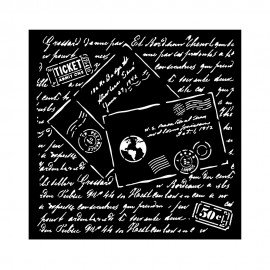STAMPERIA SZABLON 3D 18x18 cm AROUND THE WORLD POCZTOWY