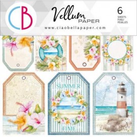 CB OUTLET PAP.VELLUM/PERGAMIN 15x15cm/6szt.SUMMER BREEZE