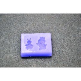 PENTART FOREMKA SILIKONOWA KRÓLICZEK I PISKLĘ 4,5x6cm