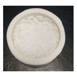 PENTART FOREMKA SILIKONOWA DEKOR OKRĄGŁY LIŚCIASTY 6,4cm