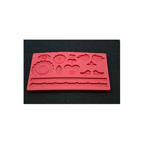 PENTART FOREMKA SILIKONOWA MOTYWY FOLKOWE 12,5x20cm