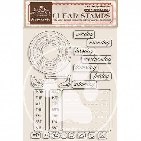 STAMPERIA STEMPEL AKRYLOWY 14x18cm CREATE HAPPIN.PLANER