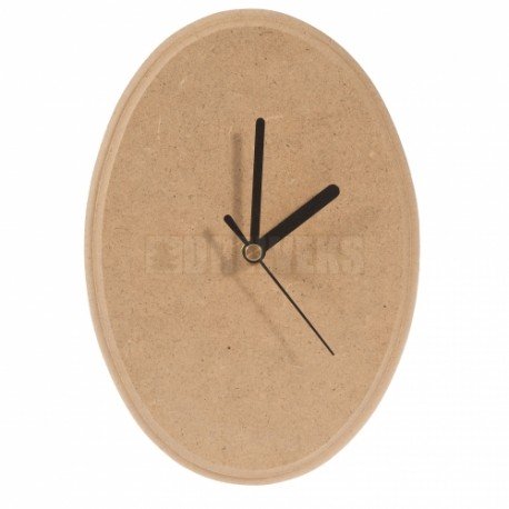 ZEGAR MDF owal frezowany 15,5x 10cm