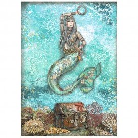 STAMPERIA PAPIER RYŻOWY A4 SONGS OF THE SEA SYRENA POSTAĆ