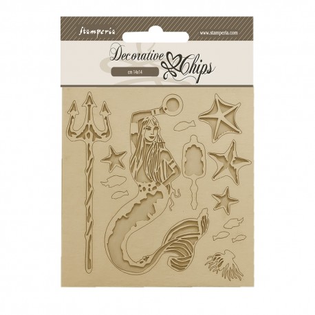 STAMPERIA SCRAPKI 14x14cm SONGS OF THE SEA SYRENA