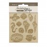 STAMPERIA SCRAPKI 14x14cm SONGS OF THE SEA MUSZLE RYBY