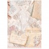STAMPERIA PAPIER RYŻOWY A4 ROMANCE FOREVER LIST
