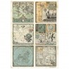 STAMPERIA PAPIER RYŻOWY A4 VOYAGES FANTAST.4 KARTY