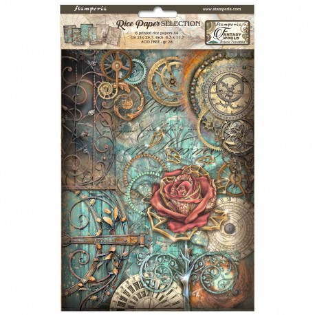 STAMPERIA PAPIER RYŻOWY A4 KOMPLET 6szt SIR VAGABOND IN F