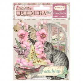 STAMPERIA EPHEMERA PAPIER MAT ORCHIDS & CATS