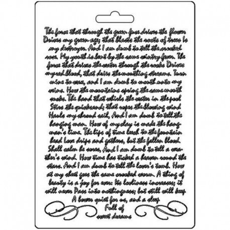 STAMPERIA FOREMKA TEKSTURA A5 CALIGRAPHY MANUSKRYPT