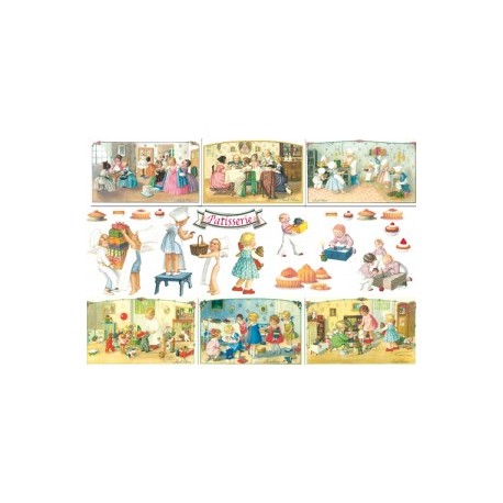 STAMPERIA PAPIER RYŻOWY 48x23 PATISSERIE