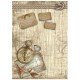 STAMPERIA PAPIER RYŻOWY A4 SEA LAND KOMPAS