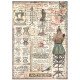 STAMPERIA PAPIER RYŻOWY A4 BROCANTE ANTIQUES MANEKIN