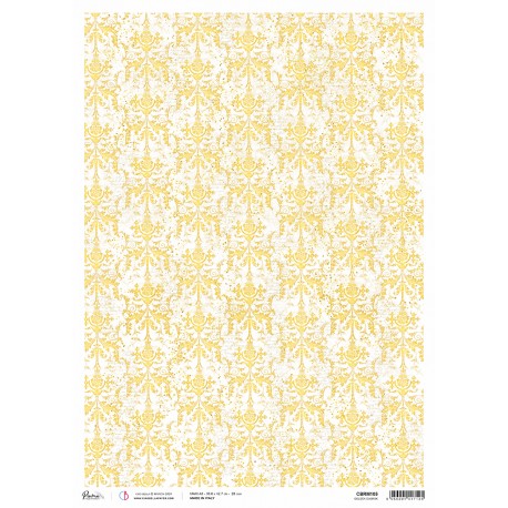 CB PAPIER RYŻOWY A3 GOLDEN DAMASK