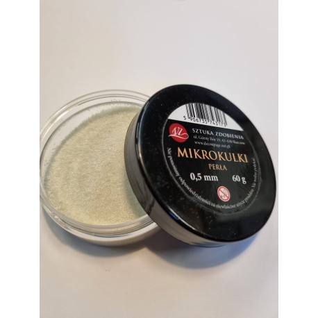 SZTUKA ZD MIKROKULKI 0,5mm 60g PERŁOWE