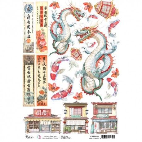 CB PAPIER RYŻOWY A4 ASIAN ELEMENTS