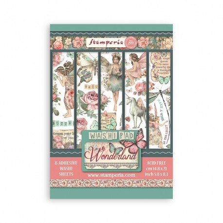 STAMPERIA PAPIER WASHI A5 8szt WONDERLAND