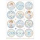 STAMPERIA PAPIER RYŻOWY A4 BESTSELLERS BABY BOY OKRĄGŁE