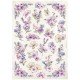 STAMPERIA PAPIER RYŻOWY A4 LAVENDER KWIATKI