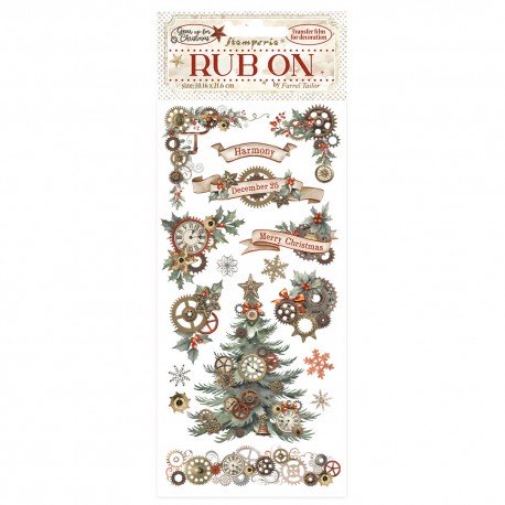 STAMPERIA RUB-ON TRANSFER 10x GEAR UP ZĘBATKI