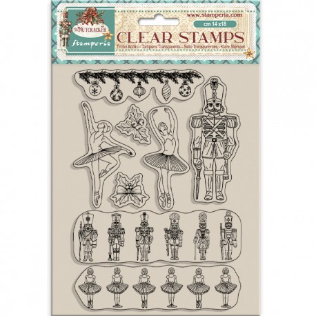 STAMPERIA STEMPEL AKRYLOWY 14x18cm NUTCRACKER BALET+ŻOŁNI