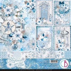 CB BLOK PAPIERÓW SCRAP.30x30cm /12szt Elegance of Blue