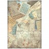 STAMPERIA PAPIER RYŻOWY A4 ALTEREGO TŁO Z LITERAMI