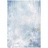 STAMPERIA PAPIER RYŻOWY A4 DEWDROPS BŁĘKITNA ŚNIEŻYNKA