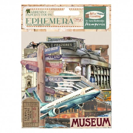 STAMPERIA EPHEMERA PAPIER MAT ART OF TRAVELLING