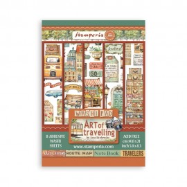 STAMPERIA PAPIER WASHI A5 8szt ART OF TRAVELLING