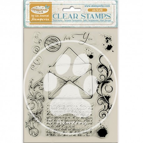STAMPERIA STEMPEL AKRYLOWY 14x18cm MASQUERADE LIST