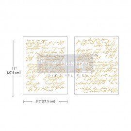 PRIMA TRANSFER FOIL KACHA MIDD 8,5x11" 2cz SHIMMERING SCRIPT