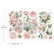 PRIMA DECOR TRANSFERS SMALL 3czx15x32,5cm BLUSHING BLOOMS