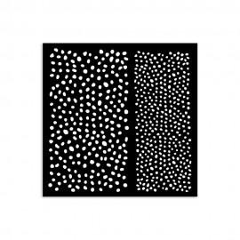 STAMPERIA SZABLON 3D 12x12 cm BESTSELLERS KROPKOWANE TŁA