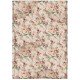STAMPERIA PAPIER RYŻOWY A4 HOUSE OF ROSES TKANINA